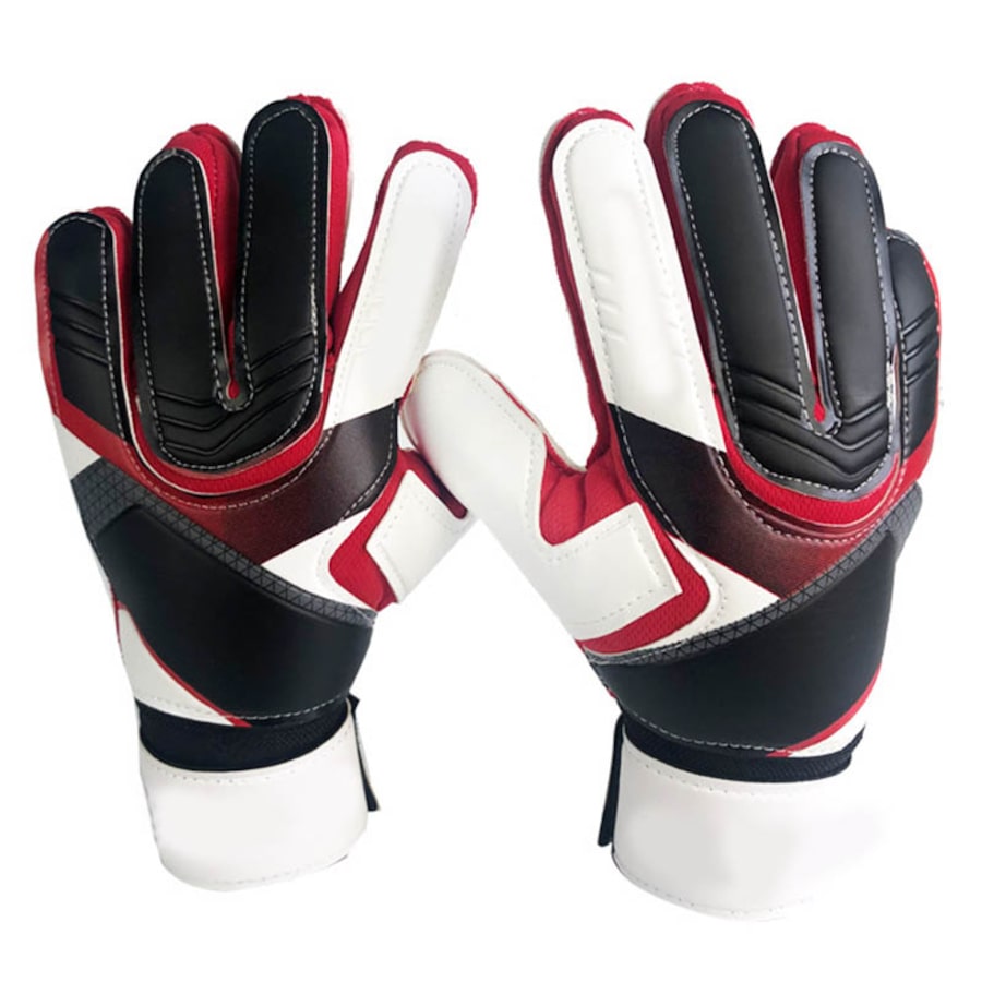 Nevenka Soccer Goalkeeper Gloves Strong Grip Adjustable Wrist Strap for Adult-Red