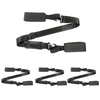 Nevenka Strong and Thick Ski Straps 4 Packs with Cushioned Fastener Tape Strap Loop for Adults-D Black