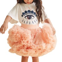 Nevenka Toddler Girls Layered Tutu Skirt Solid Color Mesh Princess Ballet Dance Dress-PinkStar