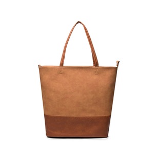 Nevenka Tote Bag Soft Leather Large Capacity Bucket Handbags for Women-Brown