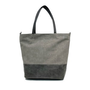 Nevenka Tote Bag Soft Leather Large Capacity Bucket Handbags for Women-Grey