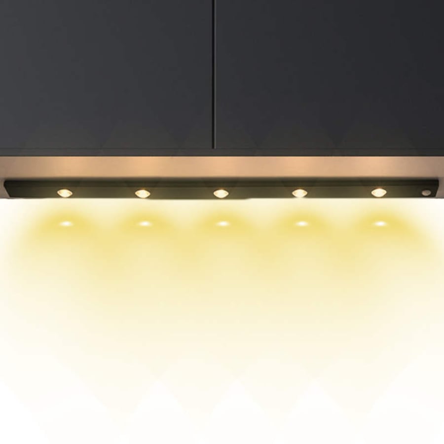 Nevenka Under Cabinet Lights 60cm Motion Sensor 3 Color Tempers Rechargeable Lamp-Black