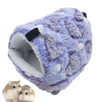 Nevenka Warm Hamster Plush Bed Hanging Hammock Nest-Purple
