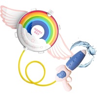 Nevenka Water Gun Backpack Cartoon Angel with Large Capacity Tank for Outdoors Pool Bath Toys-Rainbow