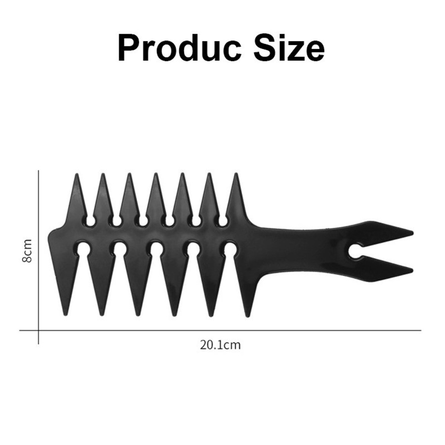 Nevenka Wide Tooth Comb Double Sided for Men Hair Styling Texture Comb-Black