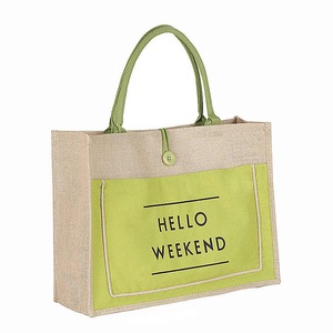 Nevenka Women Simple Flax Tote Bag Big Capacity Shoulder Bag-Hello Weekend-Green