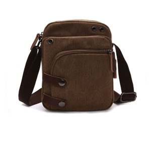Nevenka Women Small Canvas Crossbody Bag Cell Phone Travel Shoulder Bag-Coffee