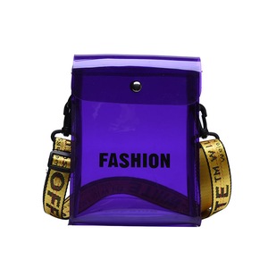 Nevenka Women Small Crossbody Bag Clear Phone Purse With Adjustable Strap-Purple