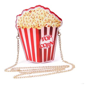 Nevenka Womens Creative Food Style Shoulder Messenger Bag-Popcorn