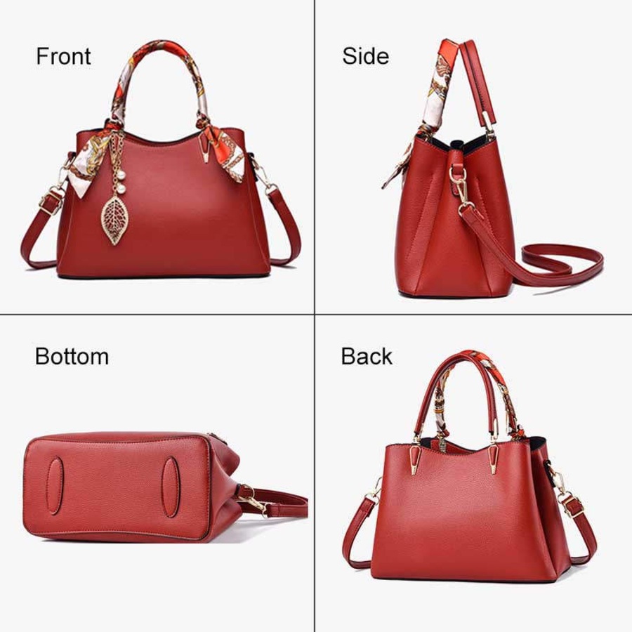 Nevenka Womens Fashion Leather Purses and Handbags Top Handle Satchel Tote Bags-Black