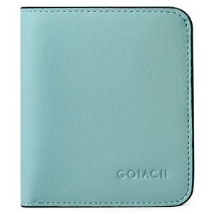 Nevenka Womens Leather Mini Wallet with ID Card Window Portable Coin Purse-Blue