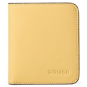 Nevenka Womens Leather Mini Wallet with ID Card Window Portable Coin Purse-Yellow