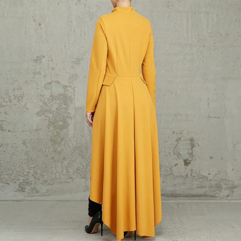 Colourful Clown Tailcoat Jacket Ladies Adult Yellow