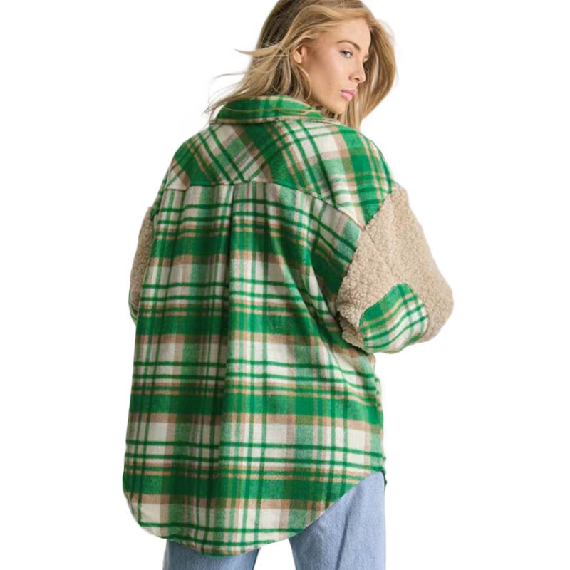 Green hot sale checkered jacket