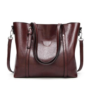 Nevenka Womens Soft PU Leather Tote Bag Large Capacity Shoulder Bag-Coffee