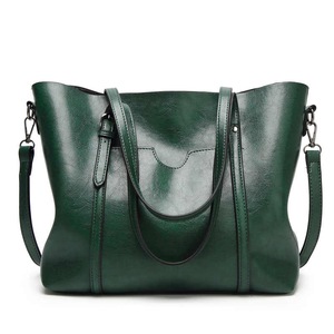 Nevenka Womens Soft PU Leather Tote Bag Large Capacity Shoulder Bag-Green