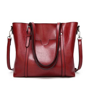 Nevenka Womens Soft PU Leather Tote Bag Large Capacity Shoulder Bag-Wine Red