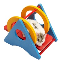 Nevenka Wooden Rainbow Play Bridge Hamster Exerise Toys-Colorful