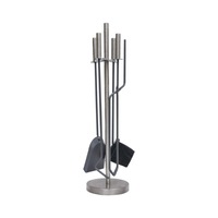 Maxiheat 4 Piece Fire Poker Tool Set with Stainless Steel Stand