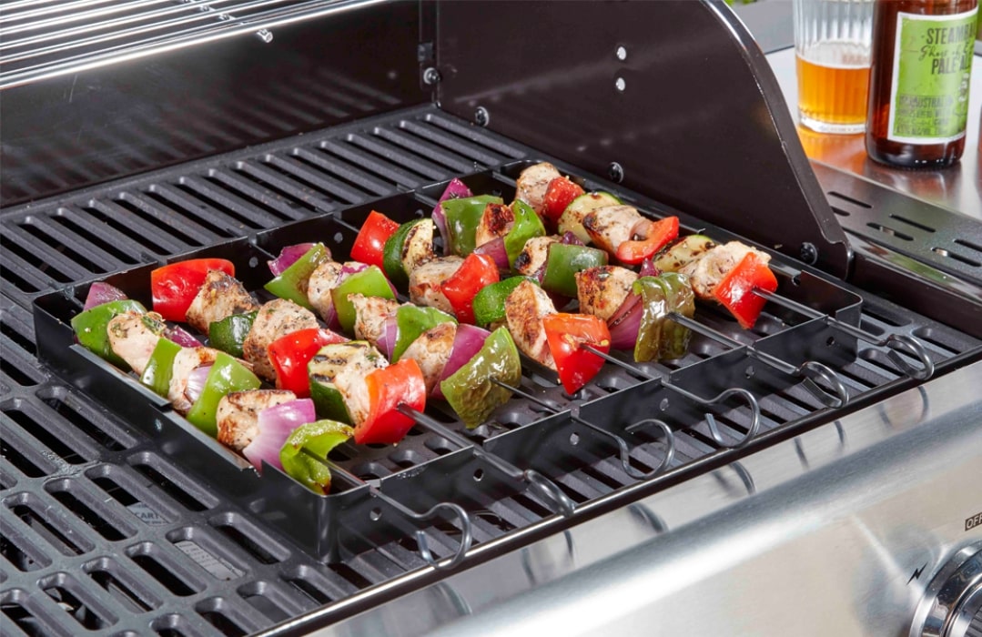 Buy Pro Grill Kebab Rack and Skewers - MyDeal Australia