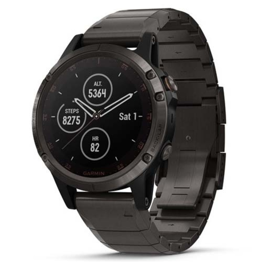 Garmin Fenix 5 Plus Sapphire - Grey with Titanium Band