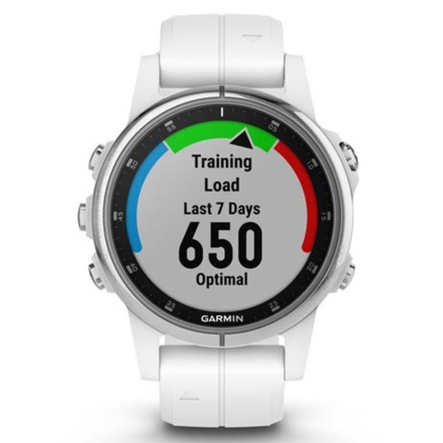 Garmin Fenix 5S Plus Sapphire - White with White Band