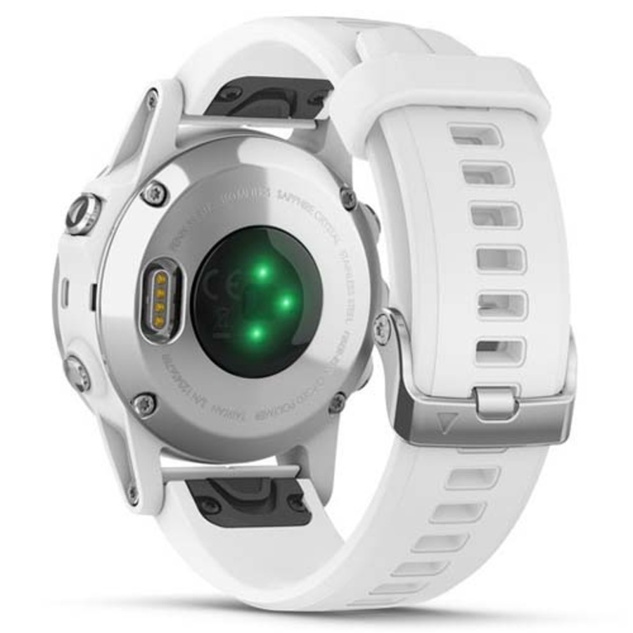 Garmin Fenix 5S Plus Sapphire - White with White Band