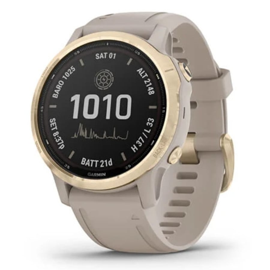 Garmin Fenix 6S Pro Solar - Light Gold w Light Sand