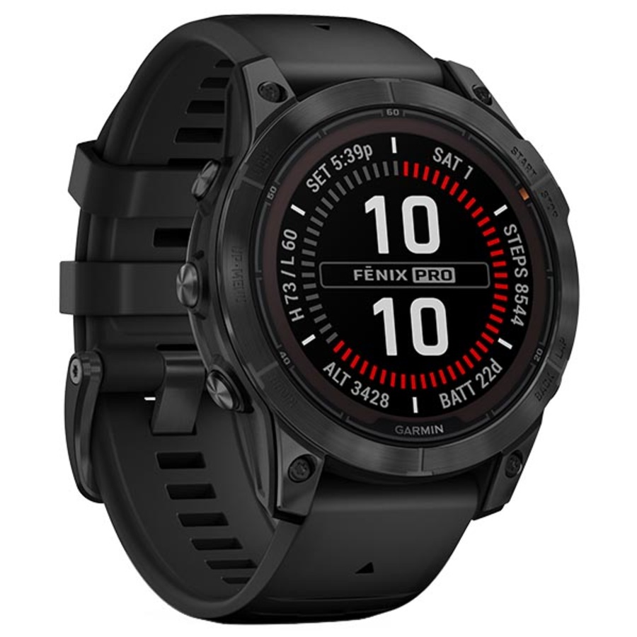 Garmin Fenix 7 Pro Solar GPS Watch w/ Black Band