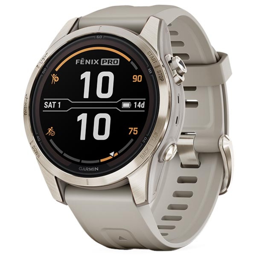 Garmin Fenix 7S Pro Sapphire Solar Soft Gold