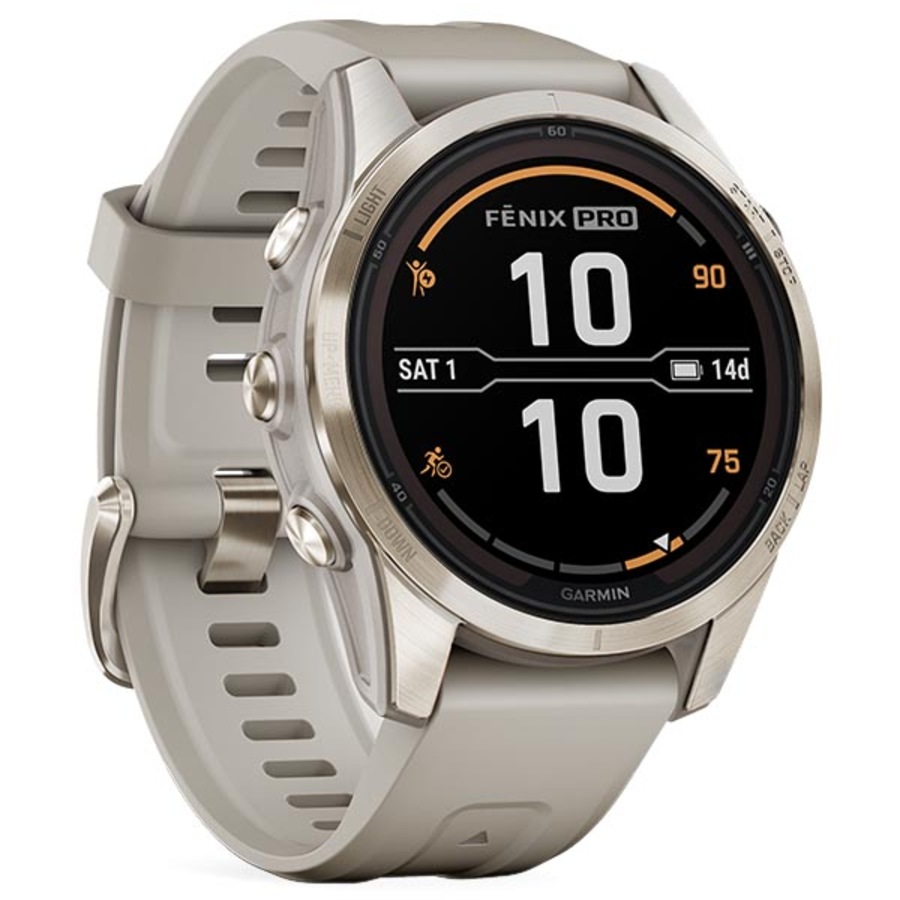 Garmin Fenix 7S Pro Sapphire Solar Soft Gold