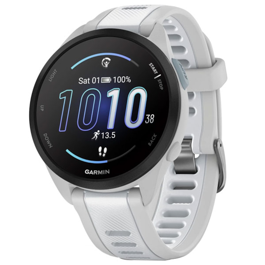 Garmin Forerunner 165 Music GPS Smartwatch - Mist Grey w Whitestone