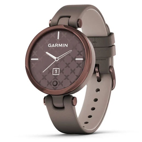 Garmin Lily Classic Smartwatch Bronze w Leather Band Australia