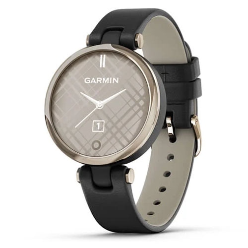 Garmin Lily Classic Smartwatch Gold w Leather Band Australia