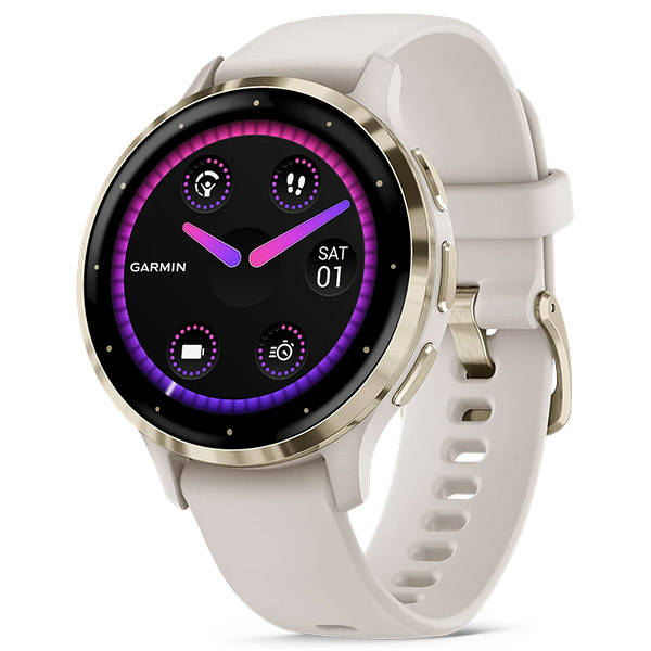 Garmin Venu 3S Soft Gold Bezel w Ivory Case Australia