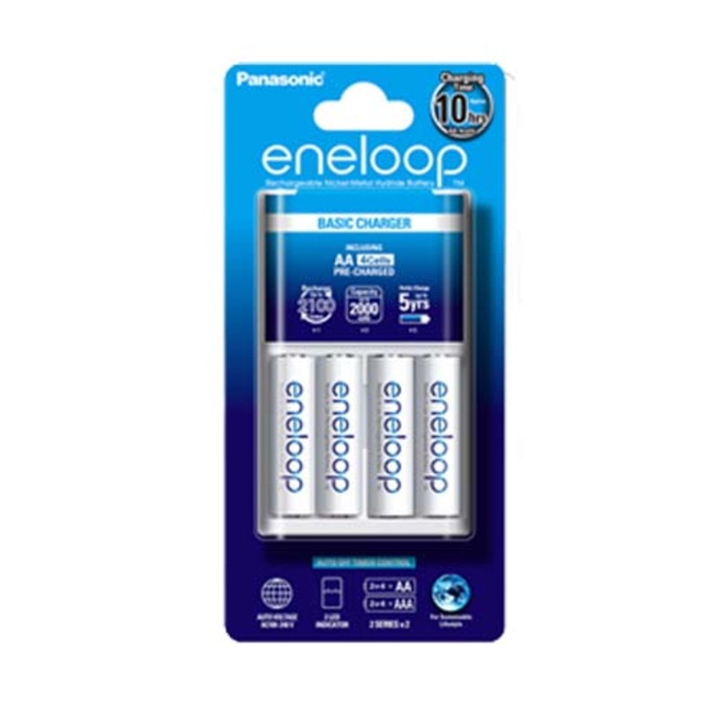 Buy Panasonic Eneloop Charger And 4 X Aa Batteries Mydeal