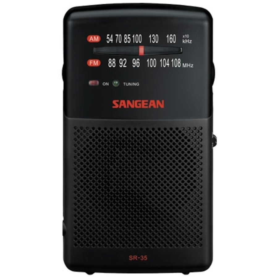 Sangean SR-35 AM/FM Analog Pocket Radio - Black