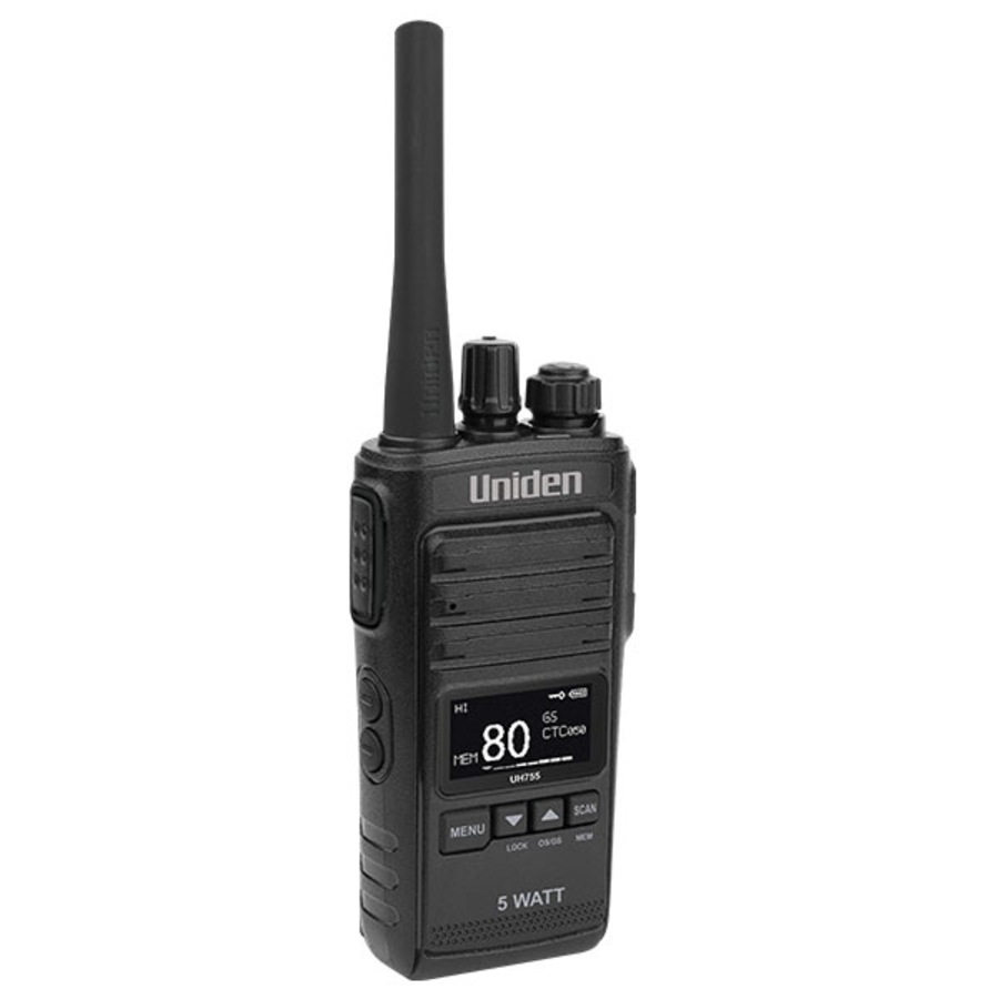 Uniden UH755 UHF CB Handheld Radio - Deluxe Pack