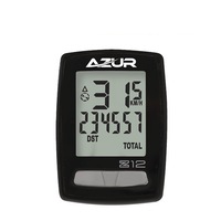 Azur Bike/Cycling 12Z Bike Computer - Wired - 12 Function Slim design
