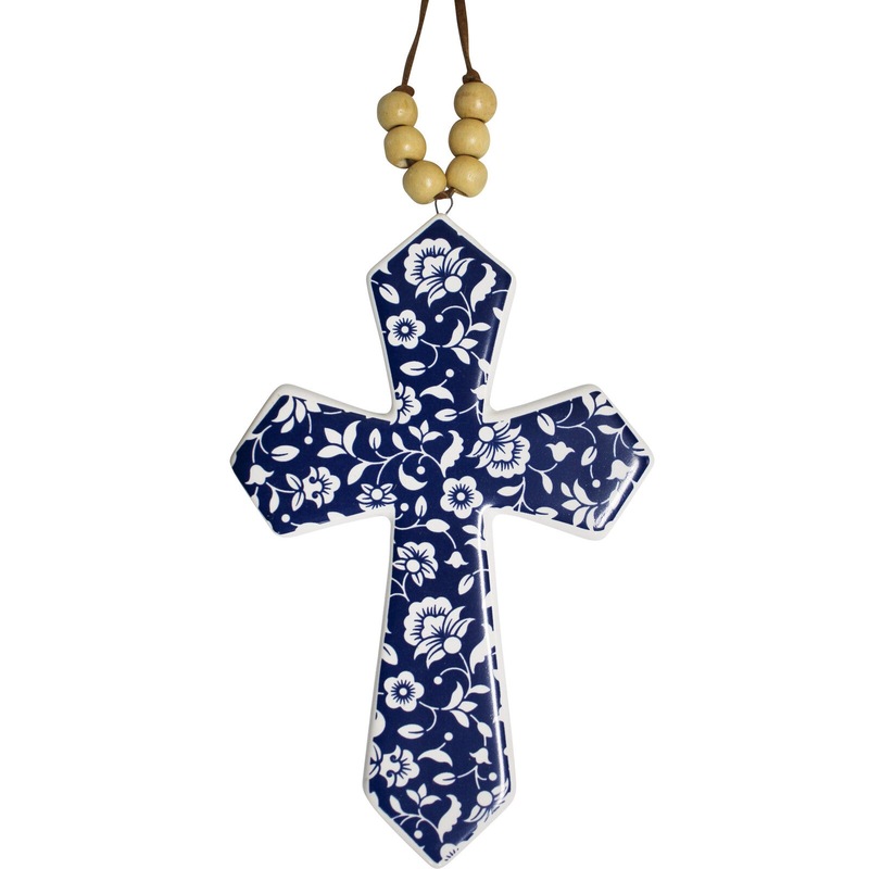 Buy Hanging Cross with Beads Hamptons MyDeal