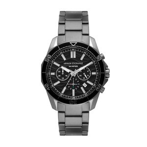 Armani Exchange Chronograph Gunmetal Stainless Steel Watch AX1959 Black