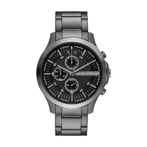 Armani Exchange Chronograph Gunmetal Stainless Steel Watch AX2454 Black