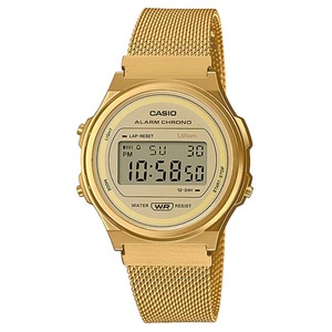 Casio Vintage Digital Gold Watch A171WEMG-9ADF Resin Alarm 4549526300851