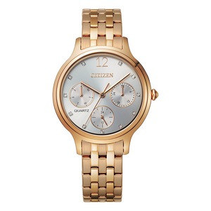 Citizen Chronograph Quartz Women's Silver Watch ED8183-54A Stainless Steel 4974374296351