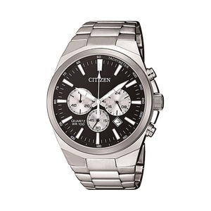 Citizen Men's Chronograph Silver Stainless-Steel Watch Model AN8170-59E Stainless Steel Chronograph 4974374275073