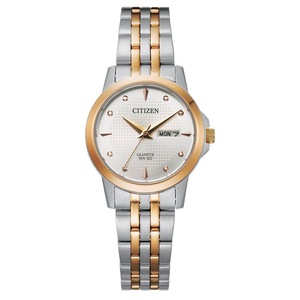 Citizen Women's Two Tone Watch EQ0605-53A Mineral Crystal Quartz Movement 4974374296399