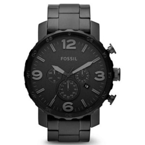 Fossil Men's Chronograph Watch Model-JR140 Stainless Steel Black 691464937362