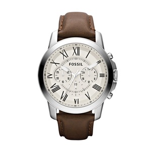 Fossil Men's Leather Watch Model - FS4735 StainlessSteel Brown