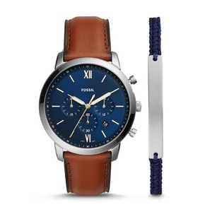 Fossil Neutra Brown Chronograph Watch StainlessSteel Blue 796483497597