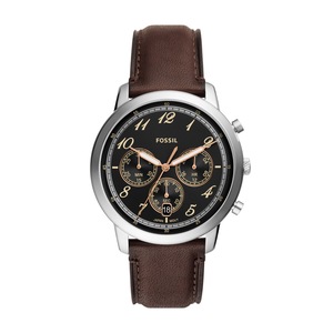 Fossil Neutra Chronograph Brown Leather Watch FS6024 Stainless Steel Black